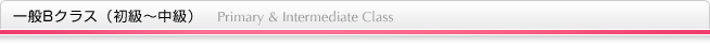 一般Bクラス（初級〜中級）