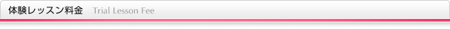 体験レッスン料金